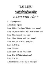 Tài liệu Anh nâng cao dành cho Lớp 5